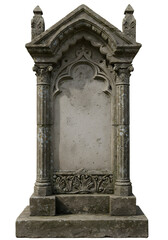 Isolated Tombstone Monument Against Transparent Isolated Background