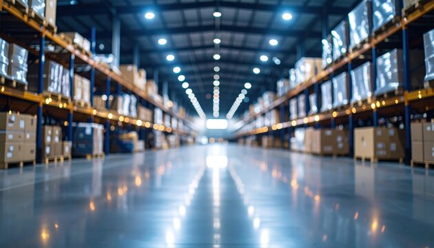 Exploring abstract warehouse interiors industrial space photography cold environment ground view bokeh effect