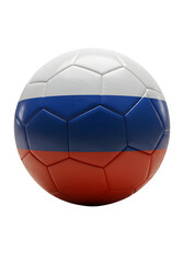 Fototapeta premium Isolated Transparent Illustration Of Russia Flag Soccer Ball