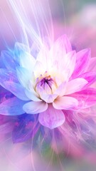 Obraz premium Vibrant, ethereal lotus flower