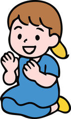 Cartoon Illustration of Happy Children kid