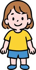 Cartoon Illustration of Happy Children kid