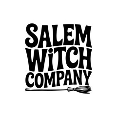 Salem Witch Company. Vector Design Isolated on White Background
