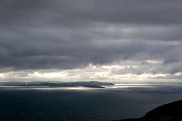 Sea View on a Moody and Cloudy Day