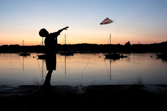 Casting a Net at Sunset