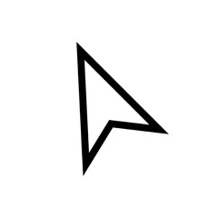 Computer mouse click pointer cursor arrow flat icon for apps and websites