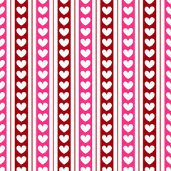 Valentine’s Day Seamless Pattern Digital Paper, Cute Hearts Love Backgrounds for Crafts and Scrapbooking