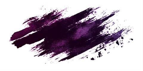 ink brushstroke on white background with visible splashes for watercolor style effect. grunge isolated on white background,	