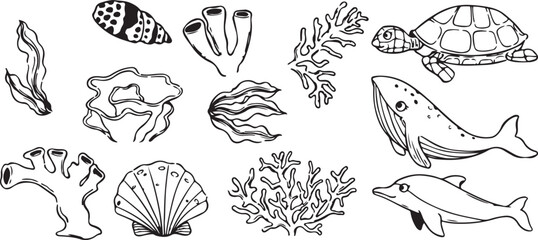 Leaf Branch Doodle Vector Set – Botanical, Plant, Nature, Hand-Drawn, Line Art, Organic, Sketch, Garden, Eco, Black, Decorative, Foliage, Floral, Minimal, Outline, Wild, Graphic, Natural