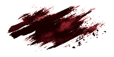 ink brushstroke on white background with visible splashes for watercolor style effect. grunge isolated on white background,	
