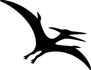 Pterodactyl Silhouette Vector Illustration © Hikmat Studios