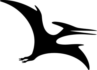 Pterodactyl Silhouette Vector Illustration © Hikmat Studios