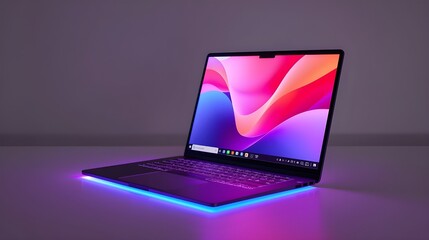 Gaming Laptop with Vibrant Colorful Screen