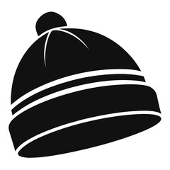 Simple Black Beanie Icon Design