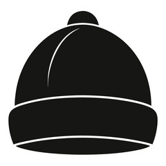 Simple Black Beanie Icon Design