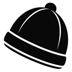 Simple Black Beanie Icon Design