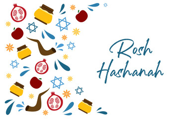 Rosh Hashanah greeting card or background.