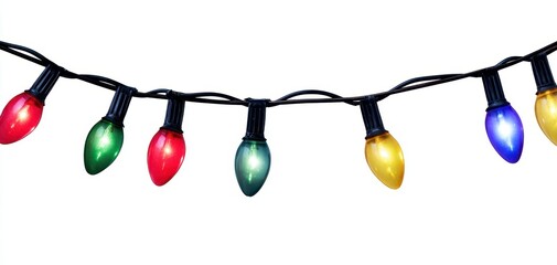 The colorful string lights creating a festive atmosphere for celebrations.