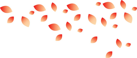 Vector art of red and orange petals falling