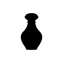 Perfume bottle silhouette vector flat design.