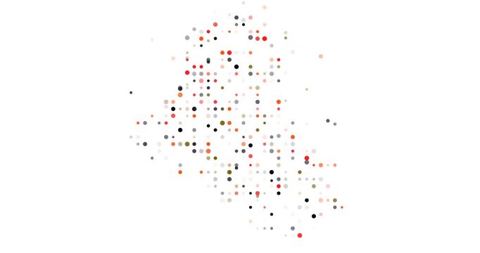 Emergent Iraq Outline In Flying Circles