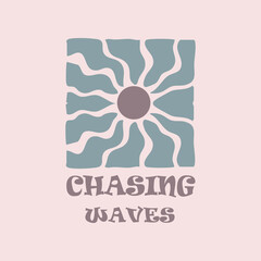 free vector flower and text design.