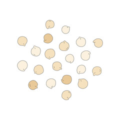 Quinoa seeds illustration. Quinoa seed. Line illustration. 