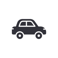 Stylized Car Icon Depicting Simple Vehicle Design With Smooth Contours And Wheels
