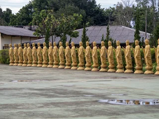 Brazil. A Buddhist temple located on an elevated site with a magnificent view of the city of Foz do Iguaçu and neighboring Ciudad del Este in Paraguay. The grounds contain over 120 statues. © vladislav333222