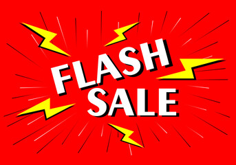 Flash Sale banner vector Text and Background