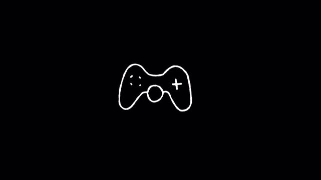 Abstract White Line Art on Black Background