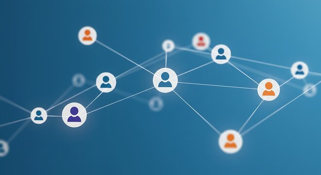 People network connection graphic - Powered by Adobe