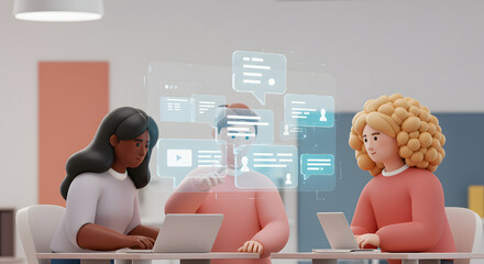 Collaborative Team Brainstorming on a Virtual Platform, Driving Digital Engagement and Innovation with Diverse Representation, Leading to Effective Communication Strategies