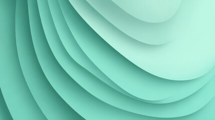 A soothing abstract background featuring layered waves in calming green tones, perfect for modern design projects.