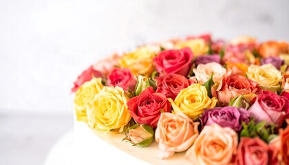 Vibrant rose arrangement