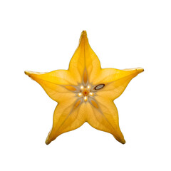 Naklejka premium Detailed Star Fruit Isolated Objects on Transparent Background