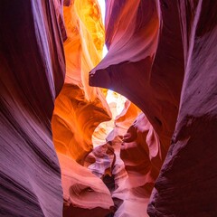 Vibrant sandstone canyon walls