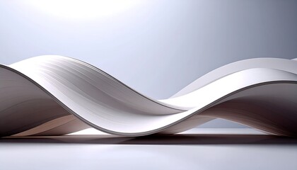 Abstract white wavy forms