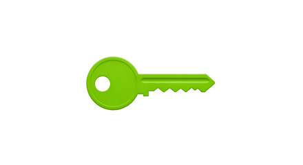 green key isolated on white