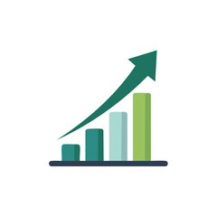 Growing Graph Showing Increases with Arrow Symbolizing Success and Positive Business Direction