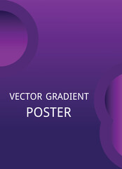 Abstract Purple Gradient Circles Background Vector