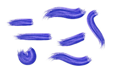 Obraz premium Watercolor brush strokes set with colorful paint textures and artistic design elements