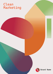 Clean Marketing Geometric Abstract for Business