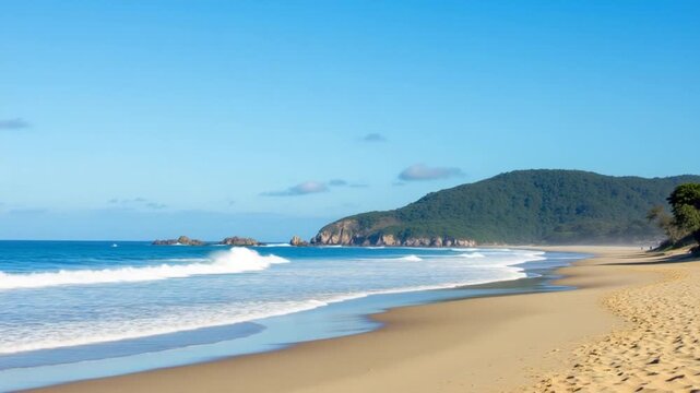 Outdoor Genipabu Beach in Extremoz Rio Grande do Norte in Brazil . Beautiful Background.