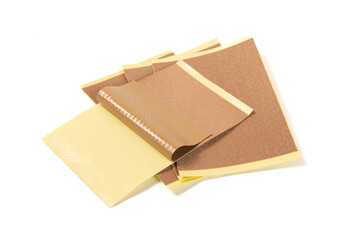 Herbal Medical Pain Relief plaster, traditional Chinese medicine on white background.