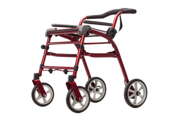 Red Wheeled Walker for Seniors: Lightweight, Adjustable, and Ergonomic Mobility Aid