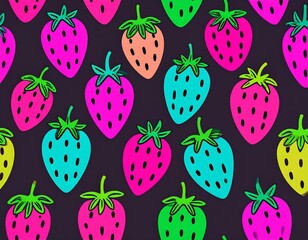Vibrant strawberry pattern