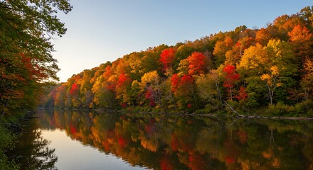 Autumnal river landscape