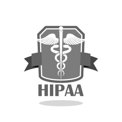 HIPAA Shield icon sign with shadow