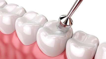 Dental Implant Procedure Using Precision Instrument on Healthy White Teeth in Dental Clinic